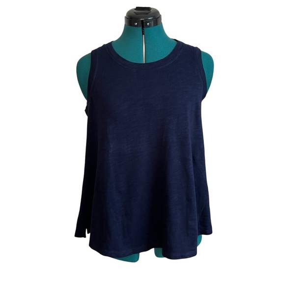 2/$30 GAP Relaxed Navy Blue Easy Tee Sleeveless Tank Top - Picture 1 of 5